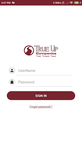 True Up Screen 2