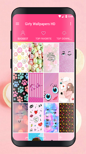Android application Girly Wallpapers Lock Screen screenshort