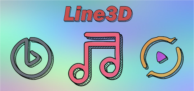 Line3D – APK Paket Ikon (Ditambal/Tidak Terkunci Penuh) 3