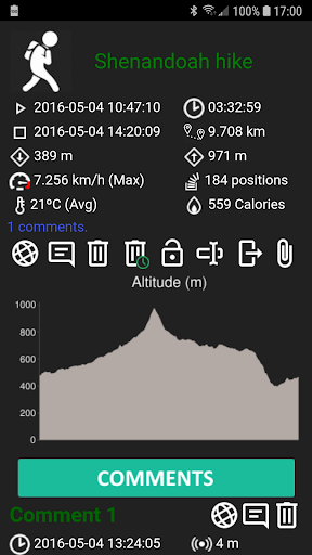 TrackMe. Hike&Travel Recorder Screen 3
