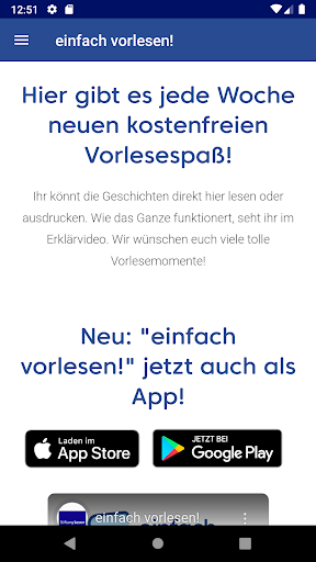 Android application Einfach vorlesen! screenshort