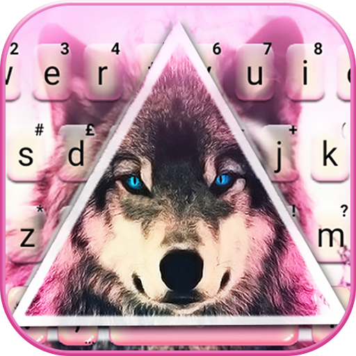 Wolf Hipster Triangle Keyboard logo
