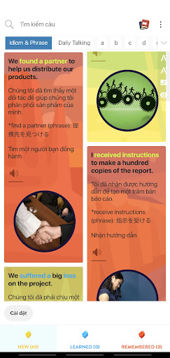 Android application Words and Phrases for Business screenshort