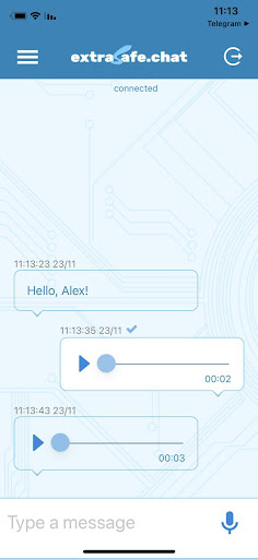 Extra secure chat Screen 2