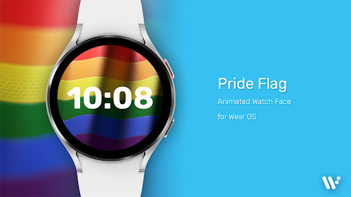 Android application Animated Pride Flag Watch Face screenshort