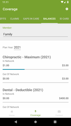 Android application MyBenefitsManager screenshort