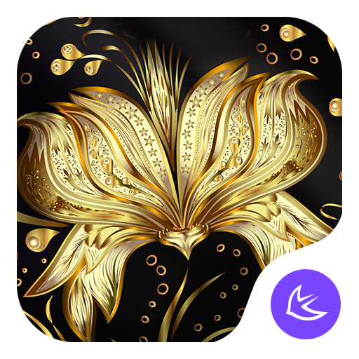 Golden Flower Theme & HD wallp 42.0.1001 Icon