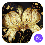 Cover Image of Download Golden Flower Theme & HD wallp  APK