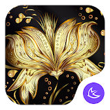 Golden Flower Theme & HD wallpapers icon