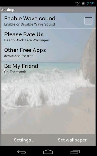 Beach Rock Live Wallpaper Screen 3