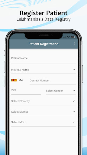 Leishmaniasis Data Registry Screen 3