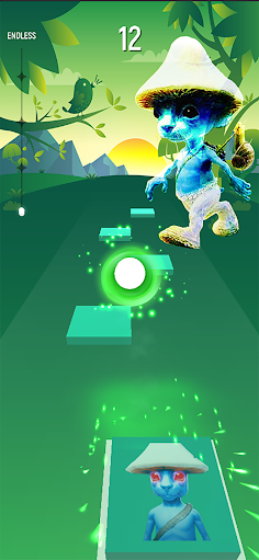 Smurf Cat 3D Music Tiles Hop - Screenshot 1