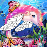 Dolphin&Whale Paint By Number icon