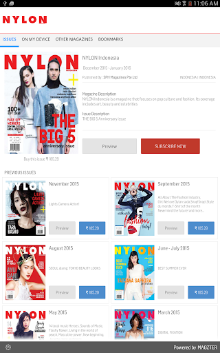 Android application NYLON Indonesia screenshort