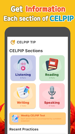 Android application CELPIP-TIP screenshort