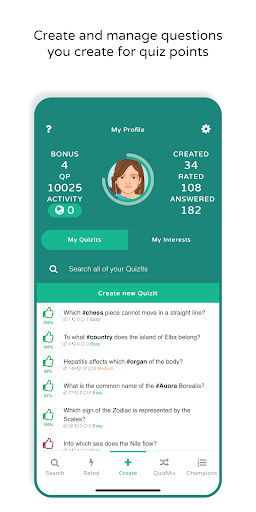 Android application QuizIt Champion screenshort