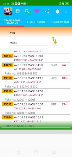 Android application Chennai Suburb Tracking System screenshort