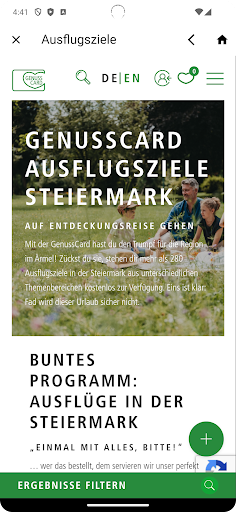 Android application GenussCard screenshort