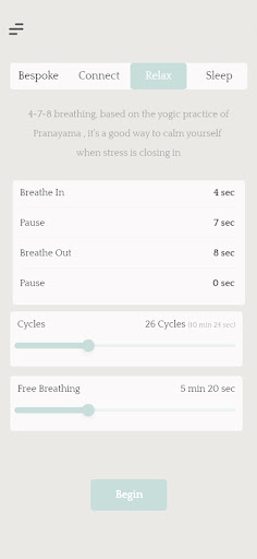 VERDEN: Breathe. Begin again. Screen 3