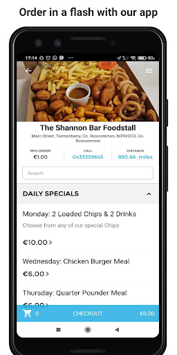 Android application The Shannon Bar Foodstall screenshort