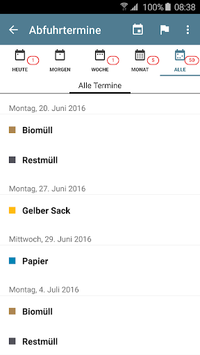 Abfall App Biberach Screen 3