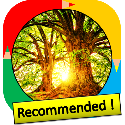 Color by Number - nature logo