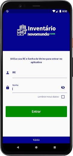 Android application Inventário Novo Mundo screenshort