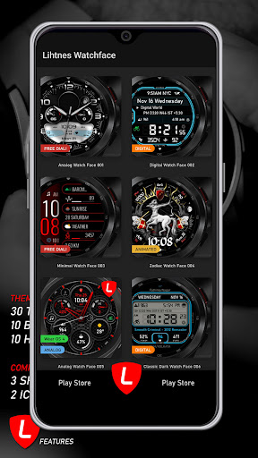 Android application Lihtnes Watch Faces screenshort