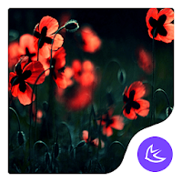 Red Flower-APUS Launcher theme