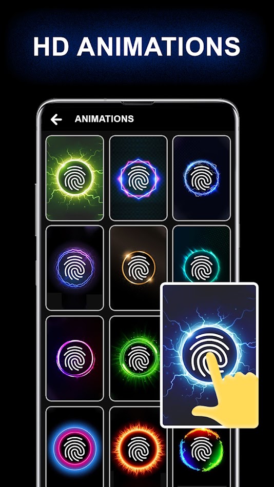 #9. 3D Fingerprint animation (Android) By: One Music Player