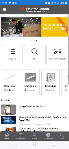 Android application Elektroskandia screenshort