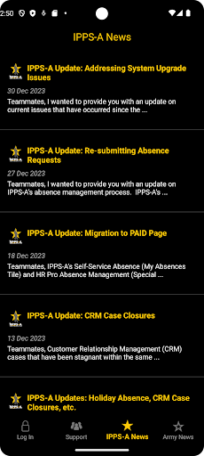 IPPS-A Launch Platform Screen 3