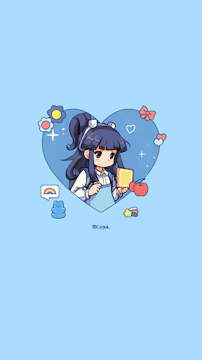 Android application 카카오톡 테마 - 하이틴걸_블루 screenshort