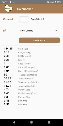 Android application Calcubaker screenshort