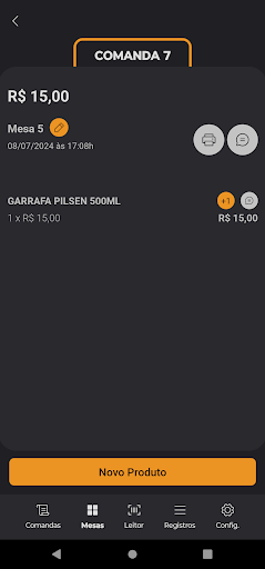 Comandas - BeerSales Screen 2