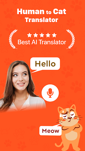 Android application Human to cat translator app screenshort
