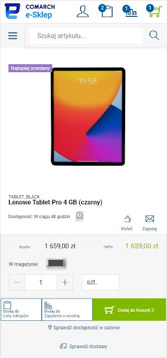Comarch e-Sklep B2B Szafir screenshot 4