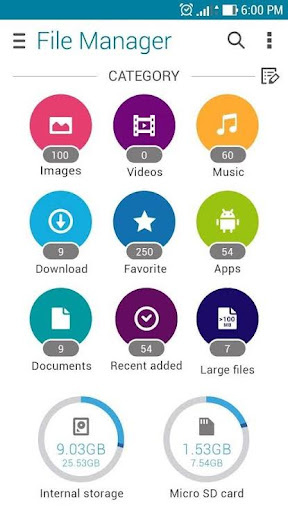 Android application AsusTek Zen File Manager screenshort