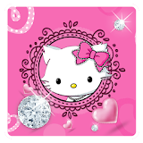 Diamond Cute Cat Keyboard Theme icon