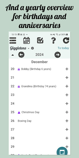 Klender, family calendar screenshot 7