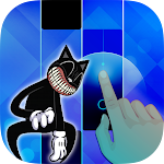 Cover Image of Descargar Black Cartoon Cat Piano tiles  APK