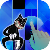Black Cartoon Cat Piano tiles icon
