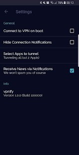 vpnify - Unlimited VPN Proxy Screenshot