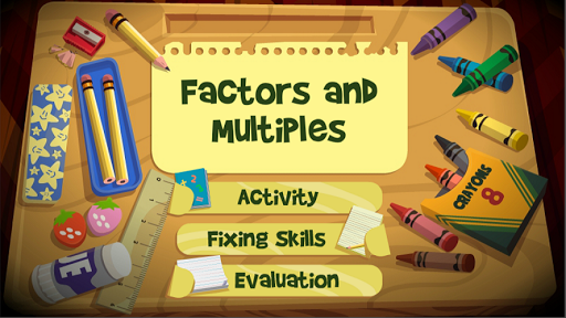 Android application Factors and Multiples screenshort