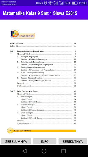 Matematika Kelas 9 Semester 1 Siswa E2015