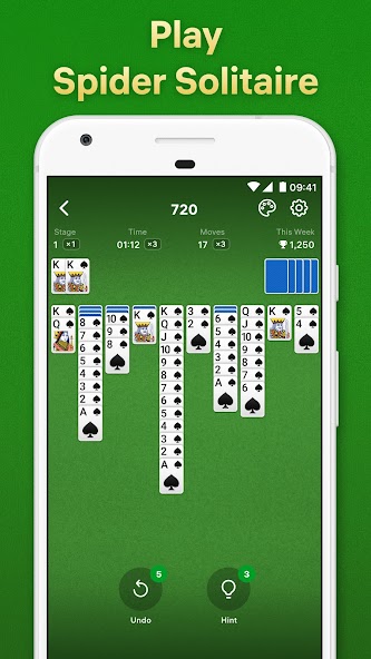 Spider Solitaire 1.3.2 APK + Mod (Unlimited money) untuk android