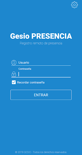 Android application Gesio PRESENCIA screenshort