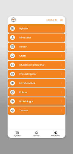 Android application HN Frakt screenshort