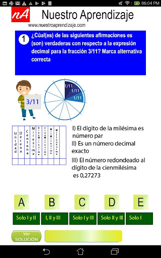 Transformar Fracción a Decimal Screen 2