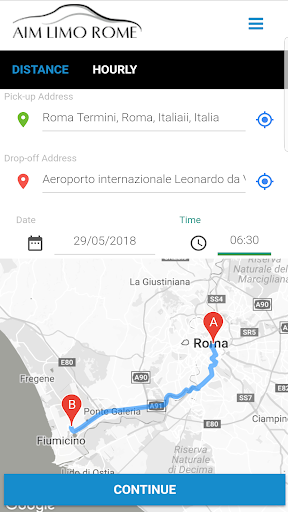 Android application AIM LIMO ROME screenshort